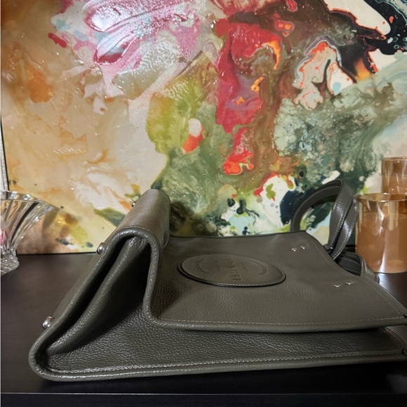 Coach Olive Green Leather Tote - Picture 9 of 9